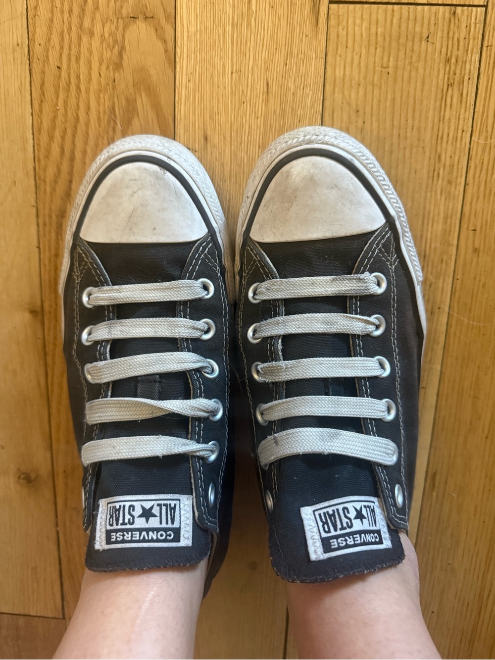 Converse Black and White Low Top All Star Sneakers